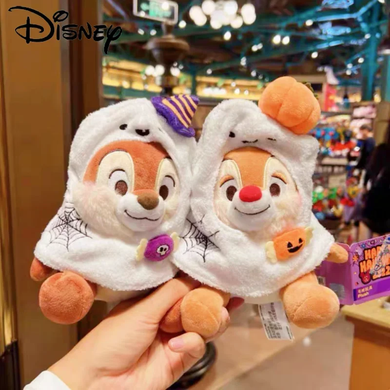 New Genuine Disney Chip Dale Plush Toy Kawaii Ghost Costume Pendant Doll Fans Collect Children\'s Birthday Halloween Xmas Gifts