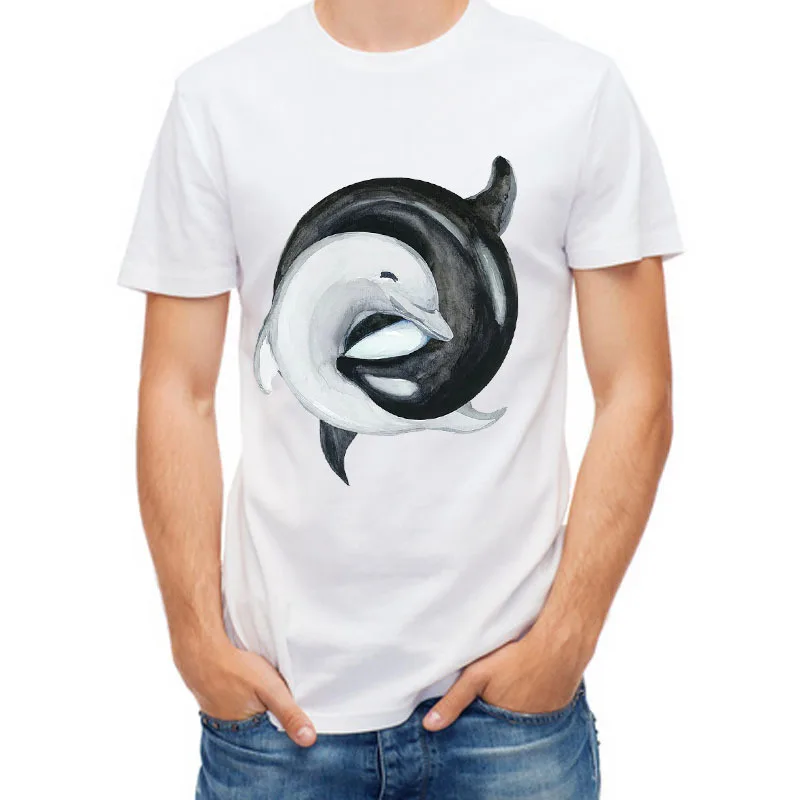 Chiński styl Tai Chi Yin Yang Fish Iron na łatce Transfer ciepła na ubraniach DTF ciepła DIY prasa termiczna t-shirt płócienna torba