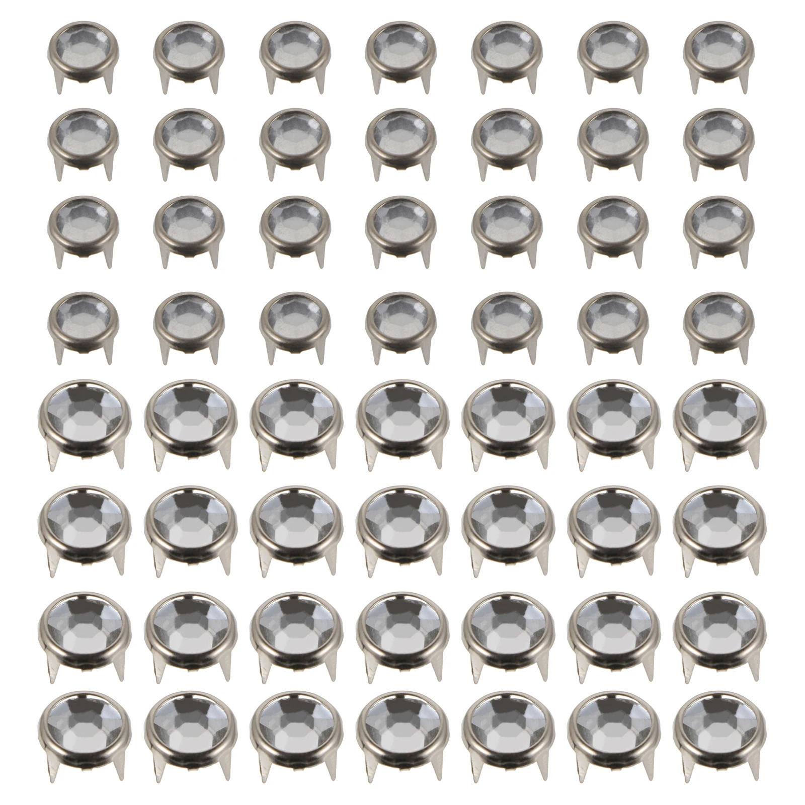 

200Pcs Rhinestones Nailheads Claw Rivets Sparkling Decorative Studs for DIY Craft Rhinestones Rivets Metal Rivet