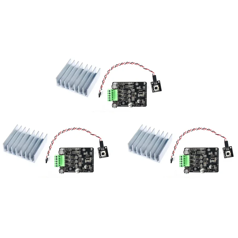 

3X DC 6-80V BLDC Three Phase DC Brushless Motor Controller PWM High Power 1600W Motor Driver Board No Hall