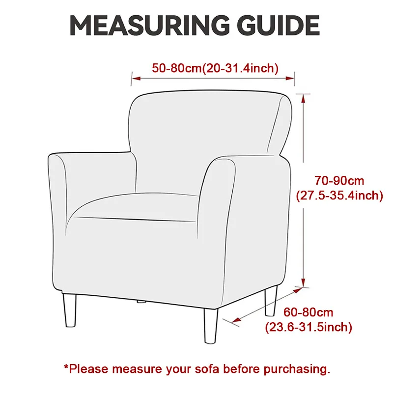 Christmas Red Chair Cover Armchair Covers Single Sofa Club Chair Slipcover Elastic Printed Armchair Cover Furniture Protector