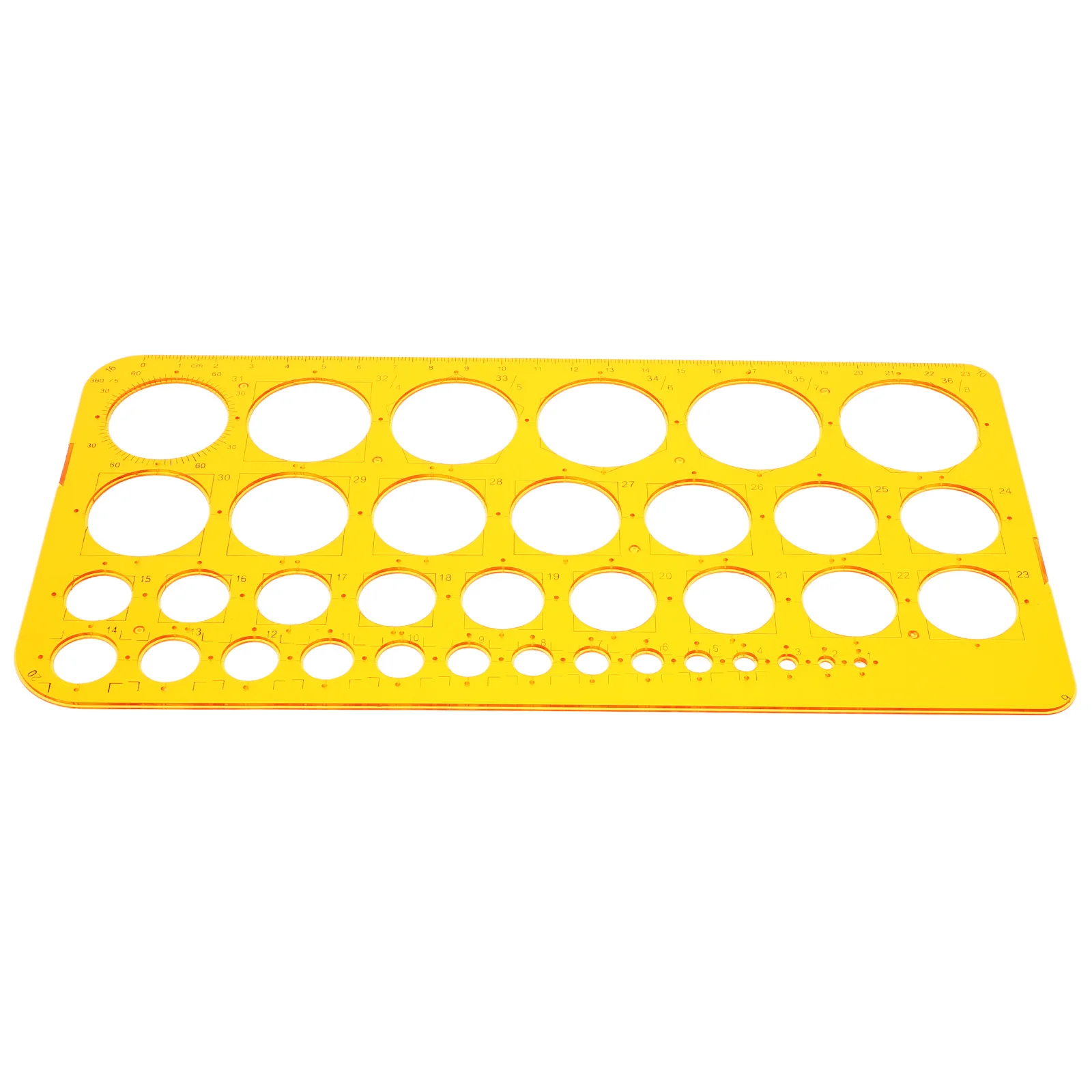 Drawing Template Ruler Geometric Circle Stencil for Architecture Engineering Projects DIY Technical Drawing Tool
