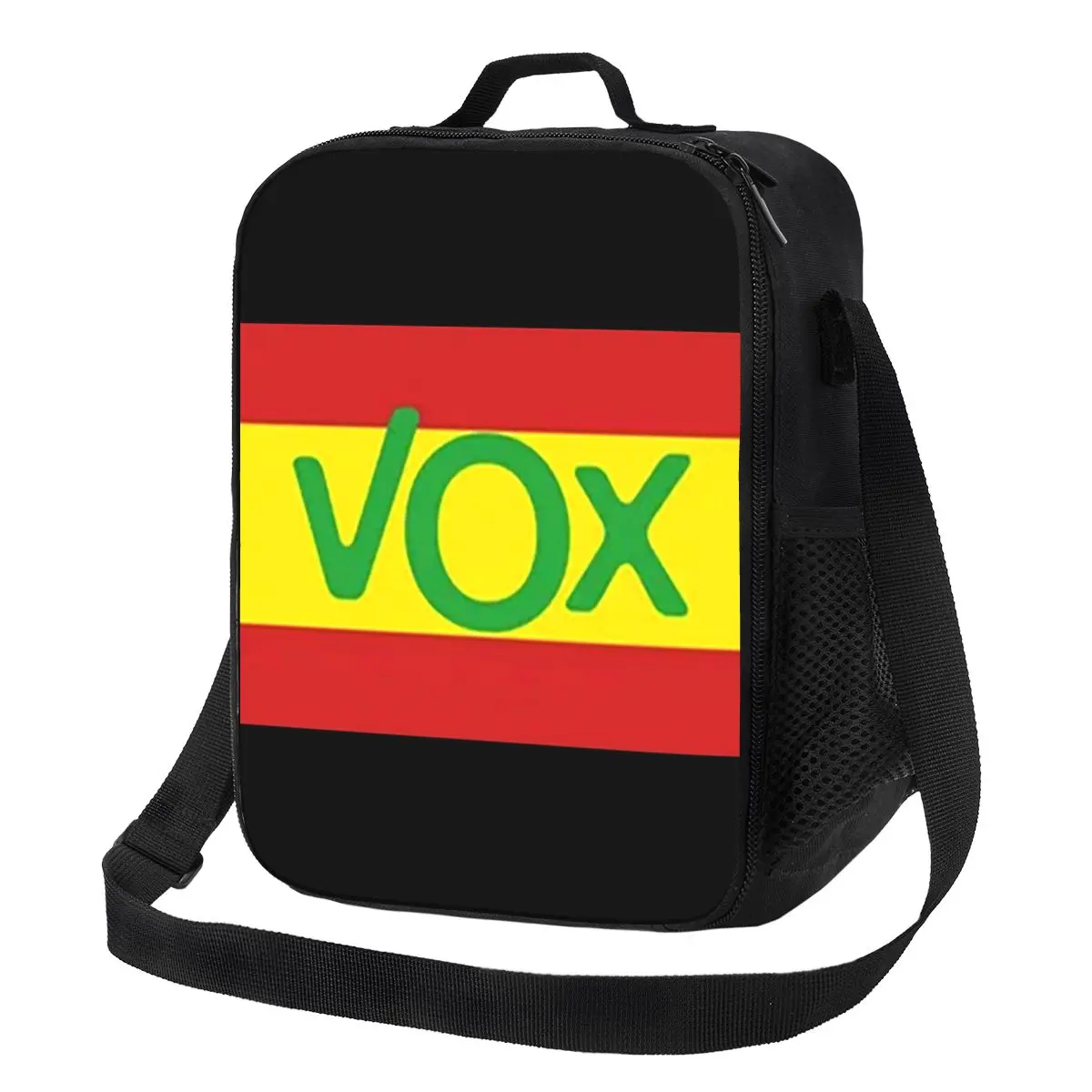 Espana Vox Logo España Fiesta Política Bolsas de almuerzo en español Caja Bento aislada Bolsa de almuerzo Bolsas de picnic reutilizables Bolsa más fresca