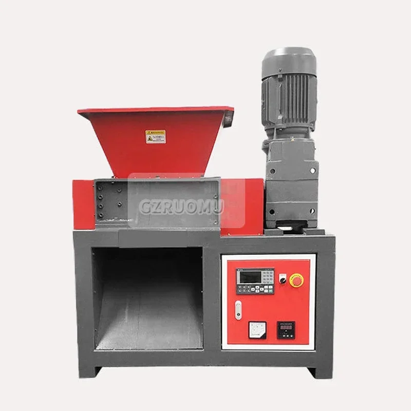 2-6t/h Powerful Plastic Shredder 220V 3KW Crusher Industrial Shredder Machine Bone PVC Pipe Bottle Crushing Machine
