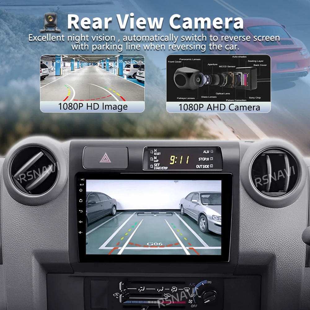 Android 16 Carplay Car Radio For Toyota Pickup Land Cruiser LC 70 79 Series 2007-2020 Multimedia Player Stereo 2din Head Unit BT