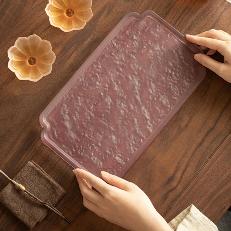 Ceremony Decorative Tea Tray Valet Glass Table Accessories Hospitality Tea Tray Serving Living Room Bandejas Home Products
