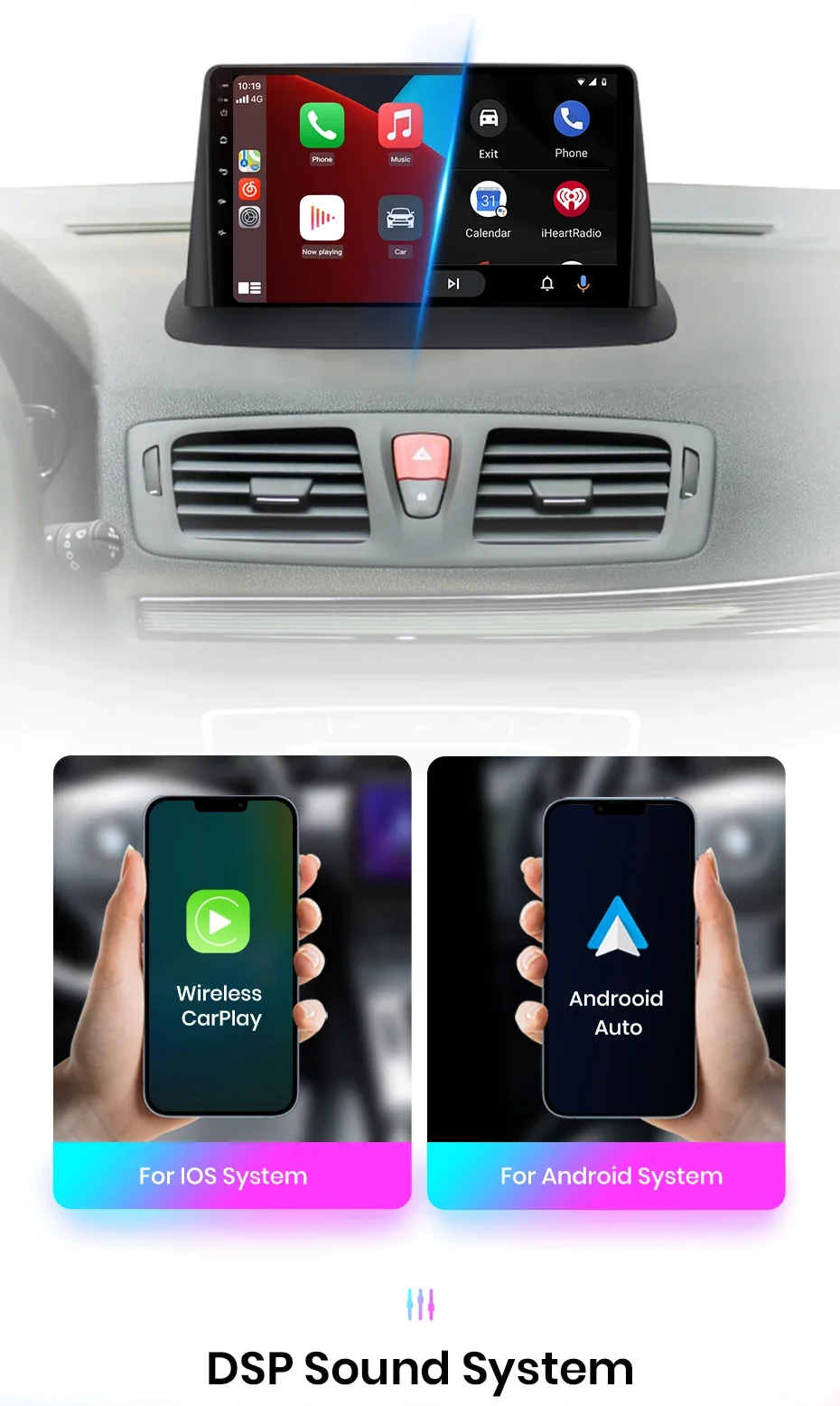 Junsun carplay android autoradio für renault megane 3 fluence samsung sm3 2011-2015 auto intelligente systeme rds 2 din autoradio – Detail 17