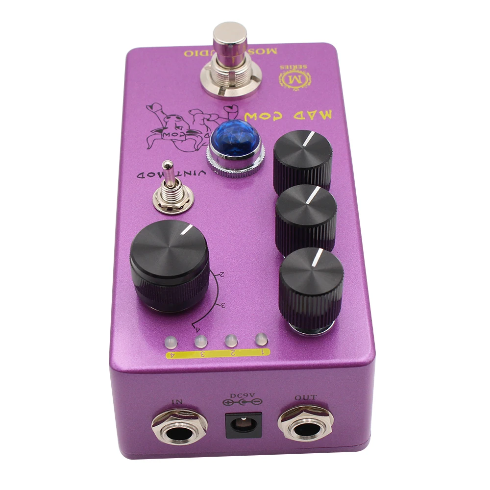 MOSKYaudio MAD COW Distortion Guitar Bass Effect Pedal Distortion Four Models With True Bypass