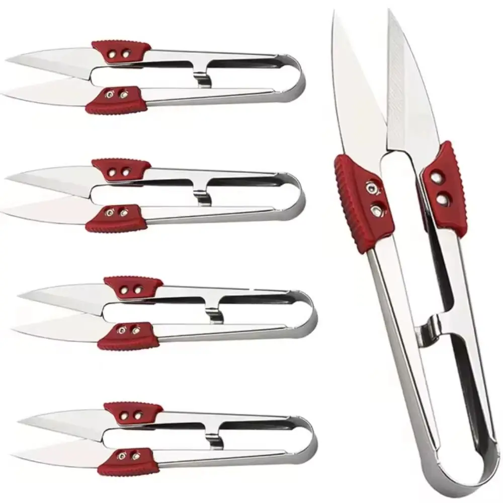 Stainless Steel U Thread Scissors Clippers Sharp Blades Yarn Shears Precision Cutting Fabric Cutting Sewing Scissors Craft Work