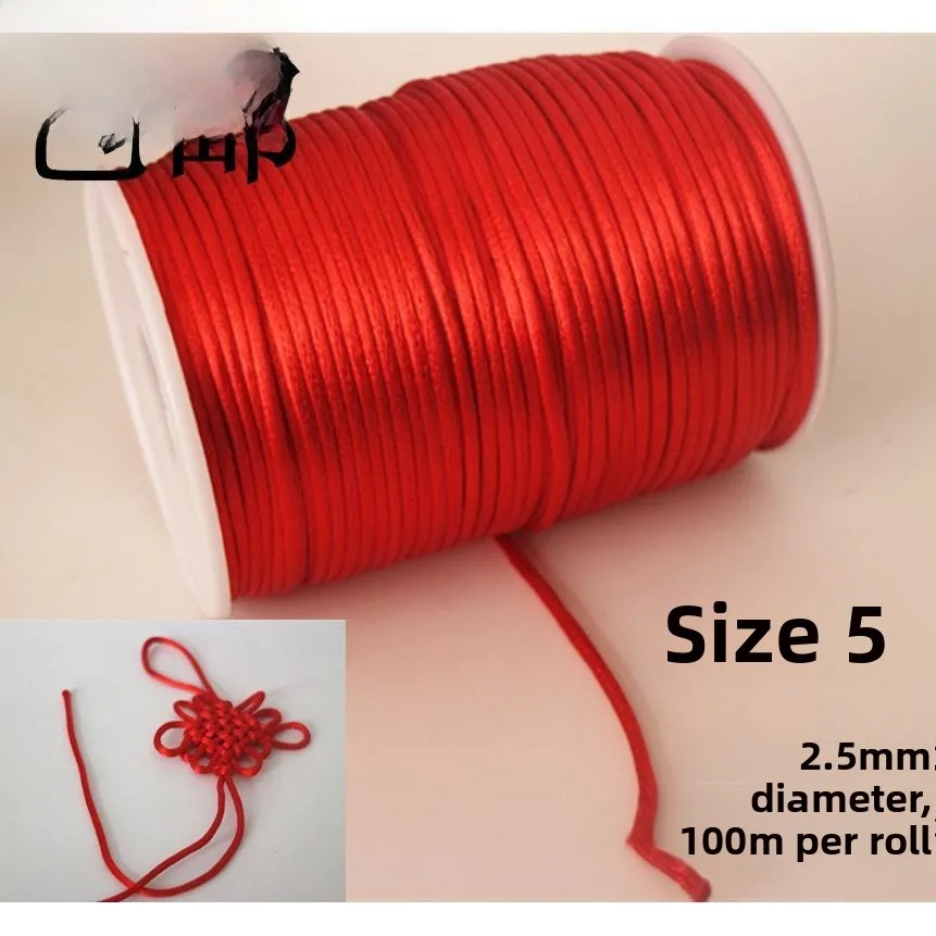 

Красная веревка для рукоделия, материал для плетения, 100 м, для подвесок, для домашнего шитья, товары для рукоделия, бренд Blue Valley