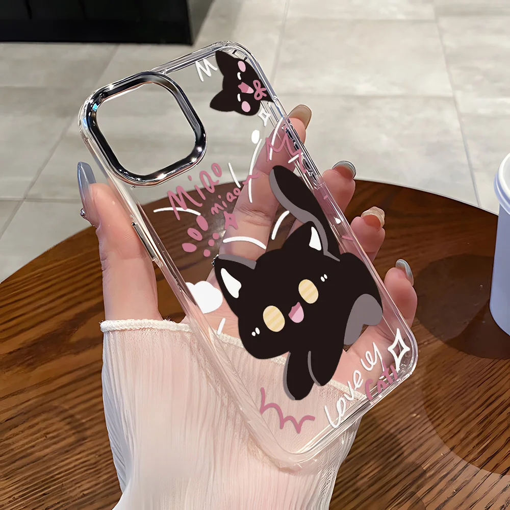 Silicone Cat Case For Samsung A56 5G A55 A16 A15 A54 S25 Edge S24 Ultra S23 FE A53 A35 A36 A06 A05s A26 A34 A52 A14 S22 Cover