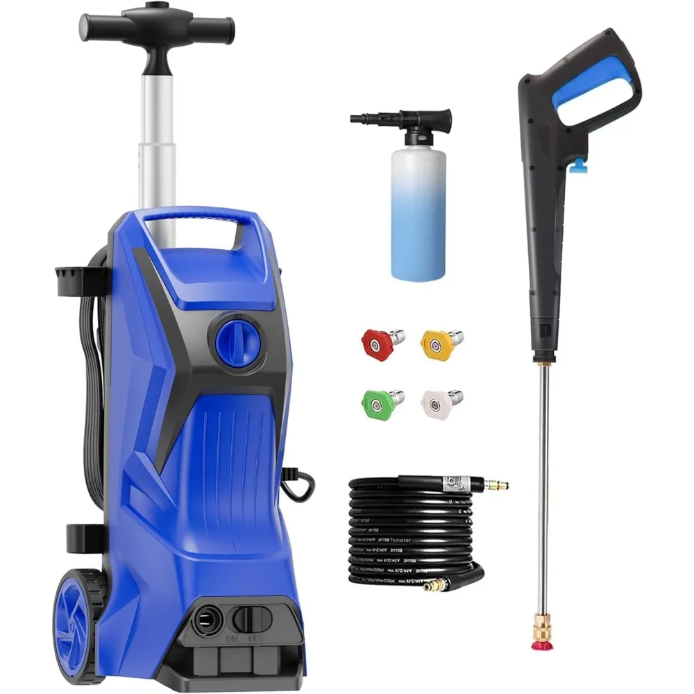 

Pressure Washer Power Washer 5000PSIIMAX with 4 Quick Connect Nozzles and Foam Cannon for Cars/Fences/Driveways/Patios