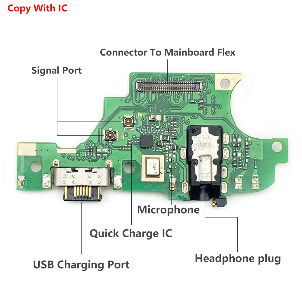 New USB Charging Port Board Flex Cable Connector For LG K8 Plus K22 K41S K42 K51 K50S K51S K52 K61 Microphone Module