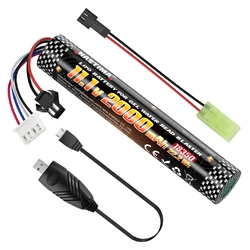 NASTIMA Lipo battery 11.1V airsoft batteria 2000mAh Rechargeable Battery for Airsoft Gel Water Bead Blaster with Charging Cable