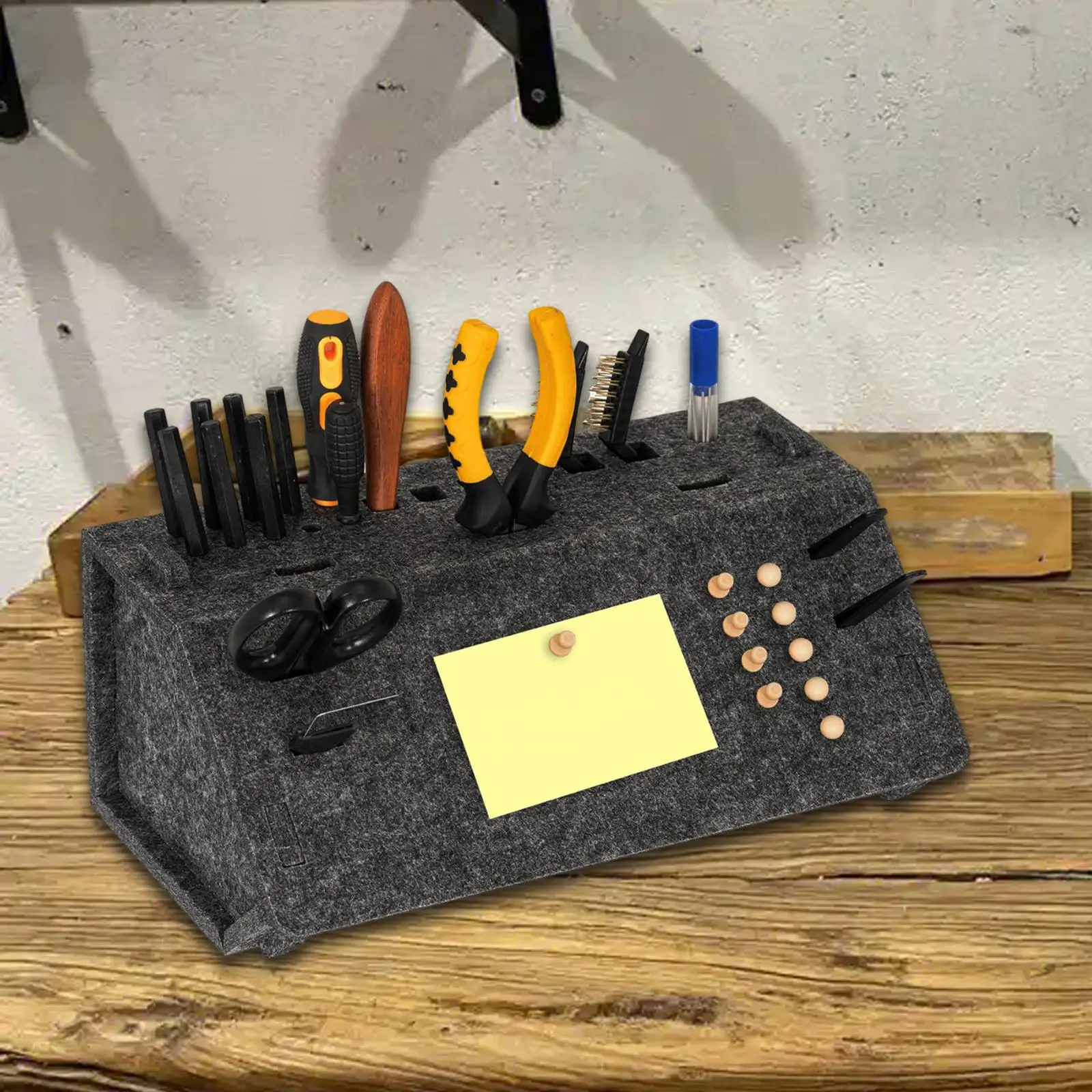

Power Tool Organizer Felt Multifunction Utility Desk Organize Bin Makeup Brush Holder for Home Bedroom Desktop Office Countertop