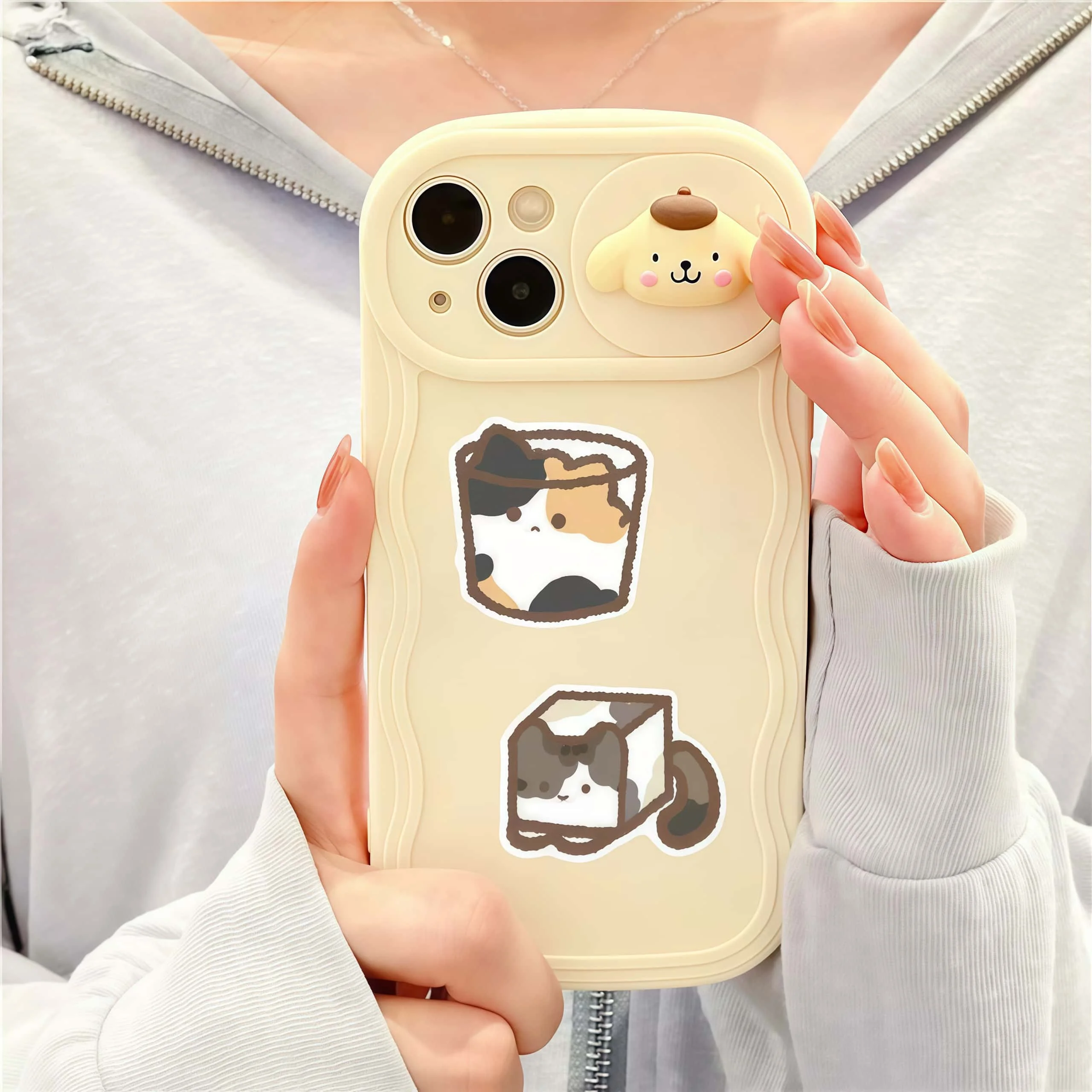 48 قطعة من ملصقات القطط Kawaii، شارات كرتونية لطيفة على شكل قطة مع أوضاع مختلفة لديي والمجلة وديكور الهدايا #6