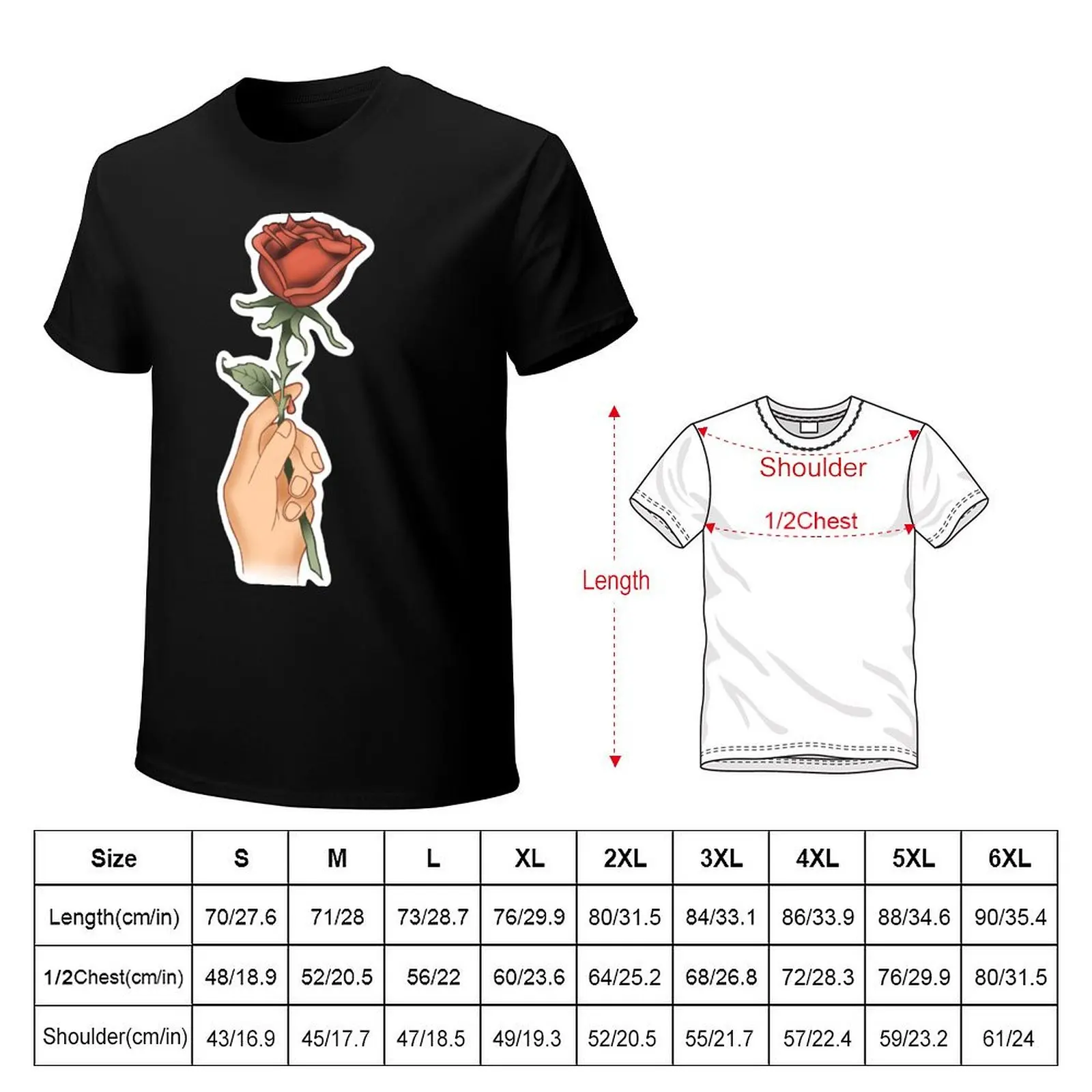 Every Rose T-Shirt Minimalist Casual Short Sleeve Top