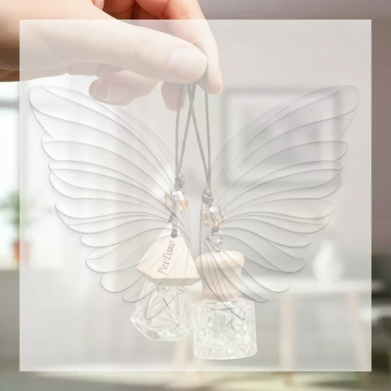 1Pcs Car Glass Perfume Bottle Hanging Diffuser for Essential Oils and Aromatic Ambiance