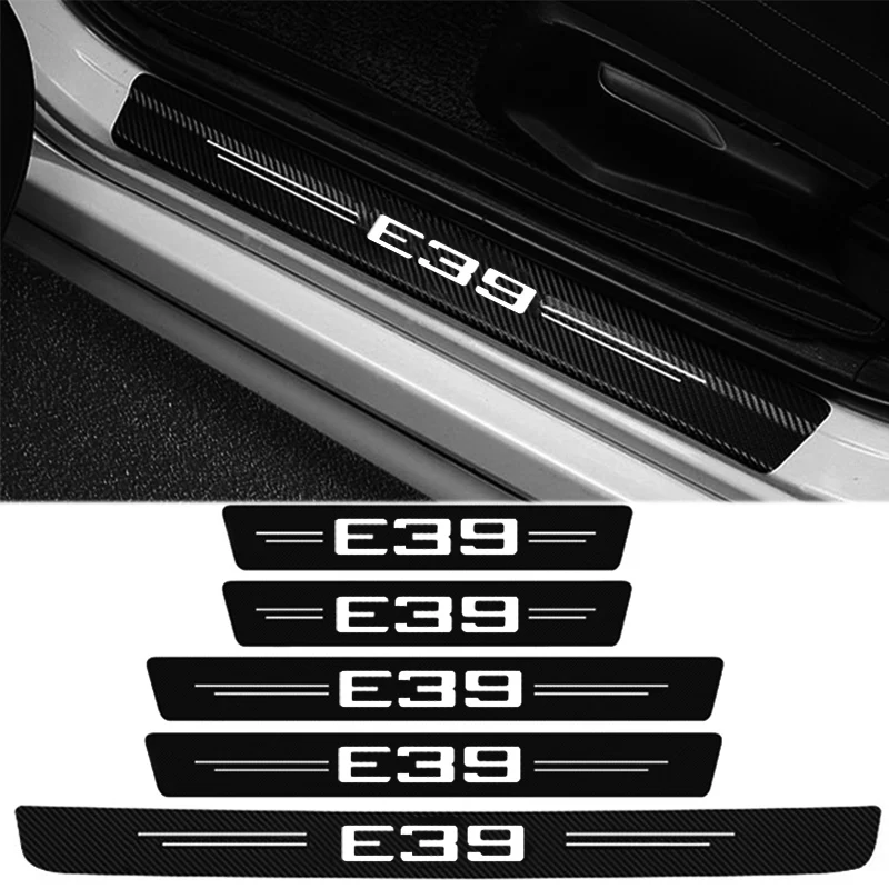 Car Door Threshold Protective Decals Doorsill Trim Stickers for BMW E39 Logo 2023 Pedal Guards Trunk Bumper Strip Decoration