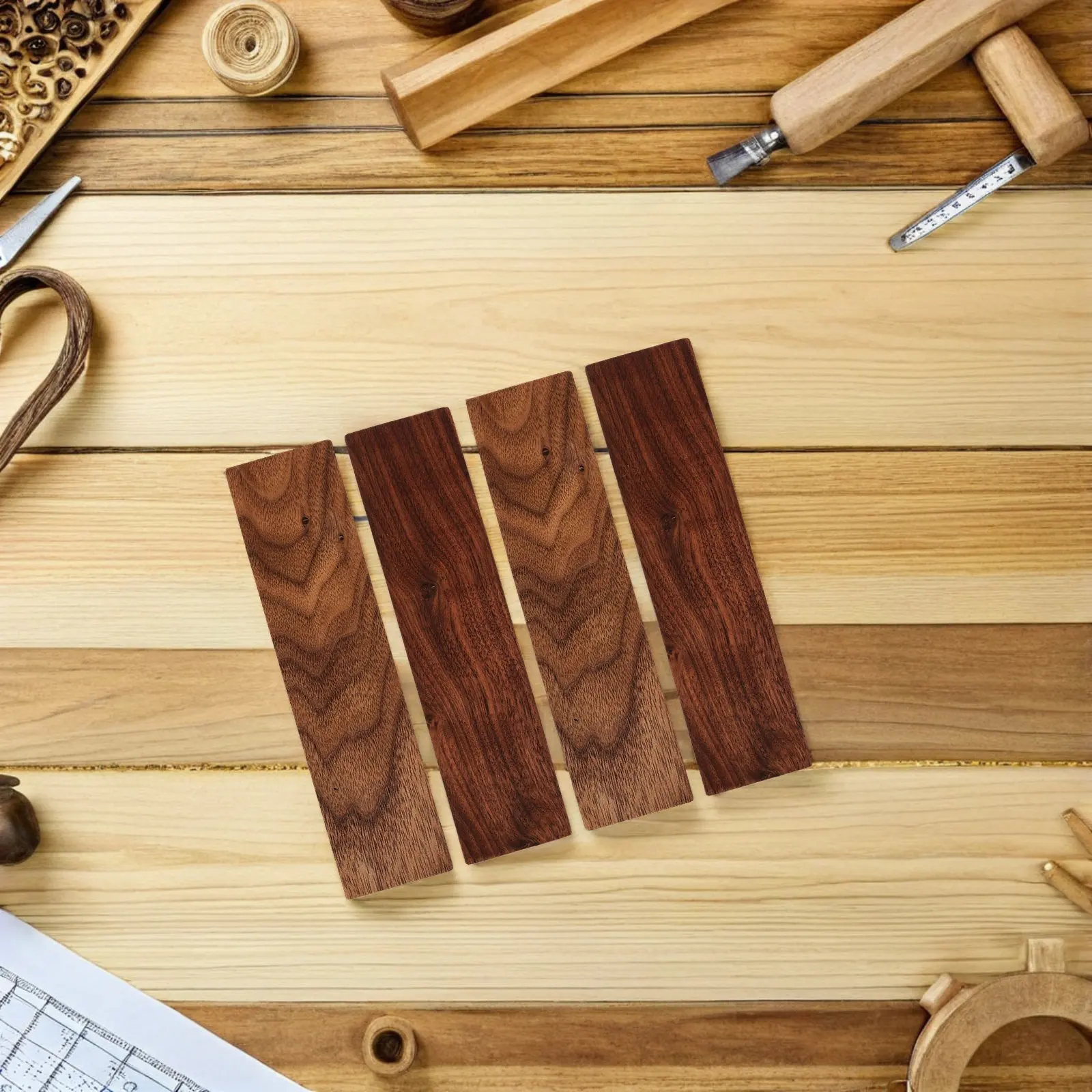 4 Stück verdickte Walnussholzp – Lumber Woodworking Bewertung und Preis