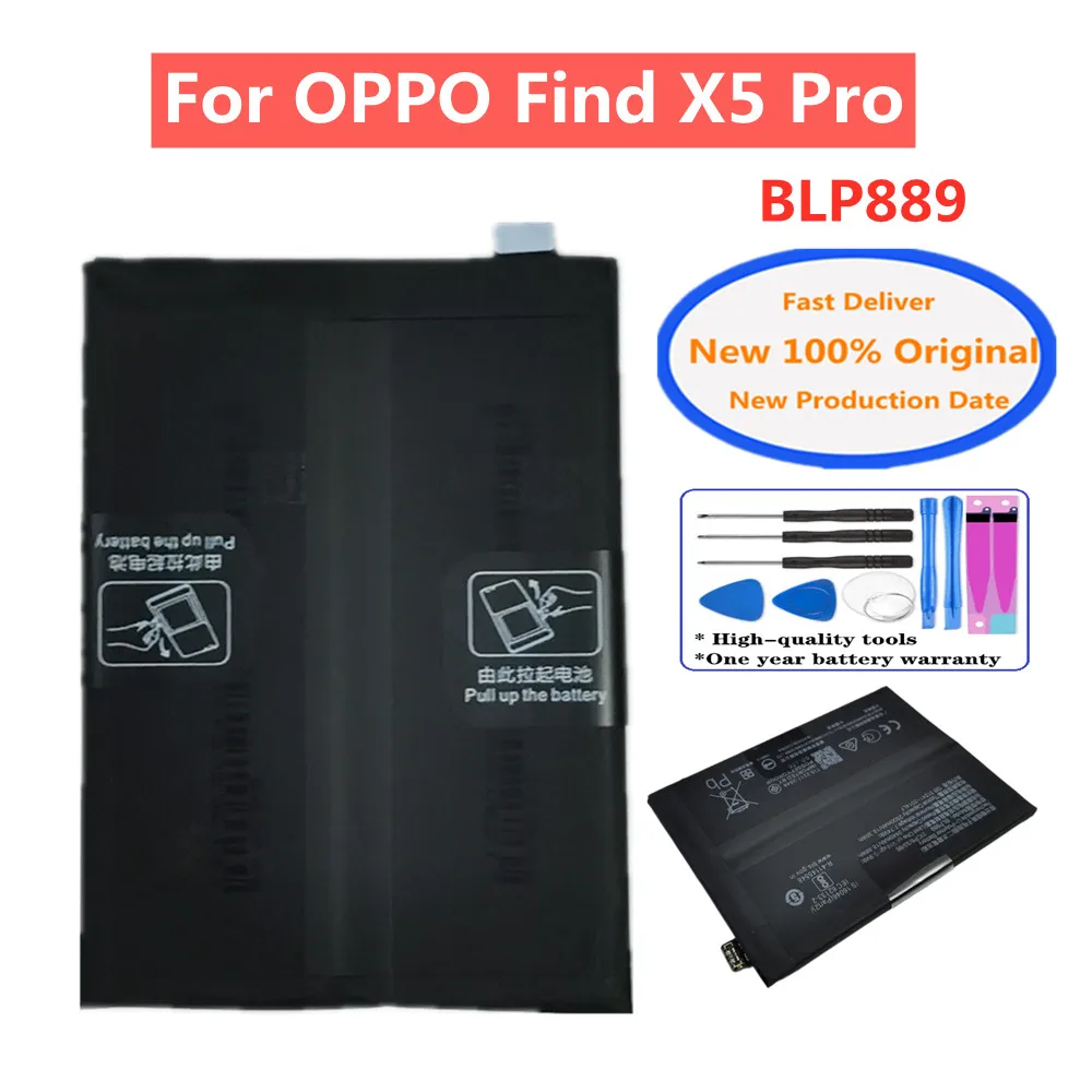 

5000 мАч 100% новый оригинальный аккумулятор BLP889 для OPPO Find X5 FindX5 Pro X5Pro, сменные аккумуляторы с бесплатными инструментами