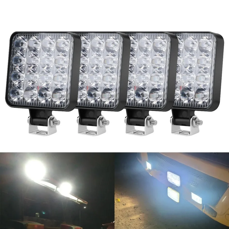 Work Light LED Running Lights Bar Offroad 4X4 Spotlight 12V 24V For Jeep Truck Car Motorcycle Tractor SUV ATV LED Headlights