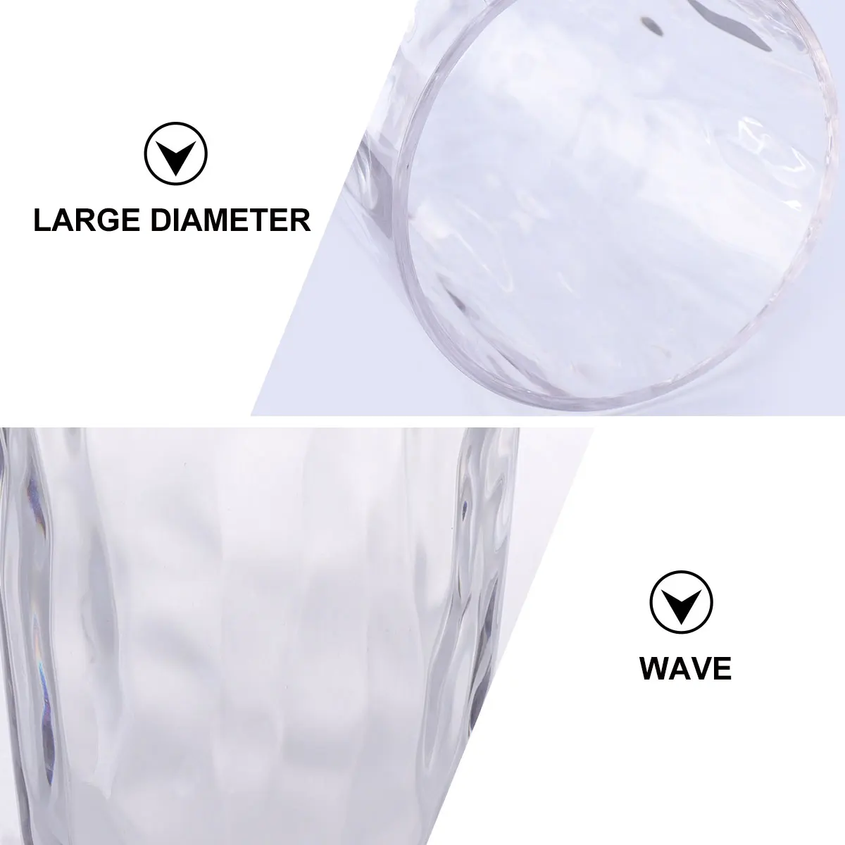 

Water-stitched Cup Acrylic Drinking Glasses Reusable Fake Beer Mug Ripple Drinkware Clear Cocktail