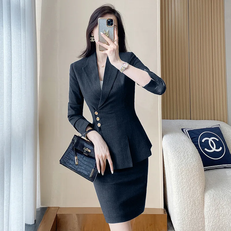 2024Suit Female Spring and Autumn Fashion Temperament Manager High-End Business Business Formal Wear Female Suit Business Wear