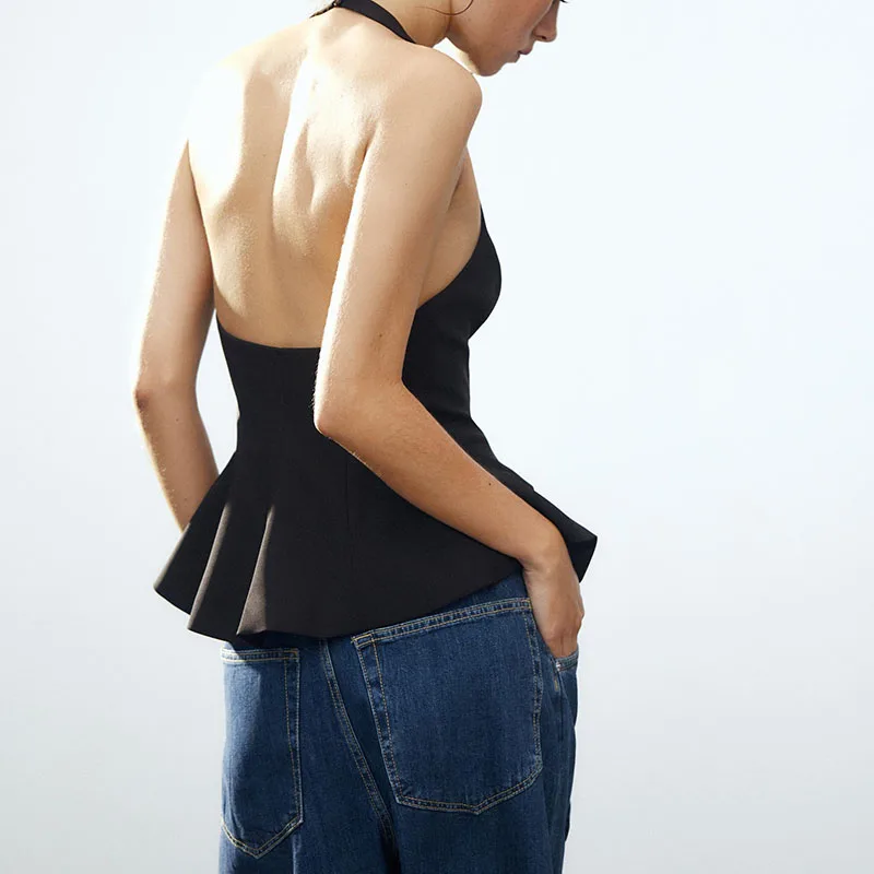 ملابس نسائية صيفية جديدة معلقة Ne Top زي المسرح العرقي الصيني V-Ne Svel ملابس نسائية أنيقة