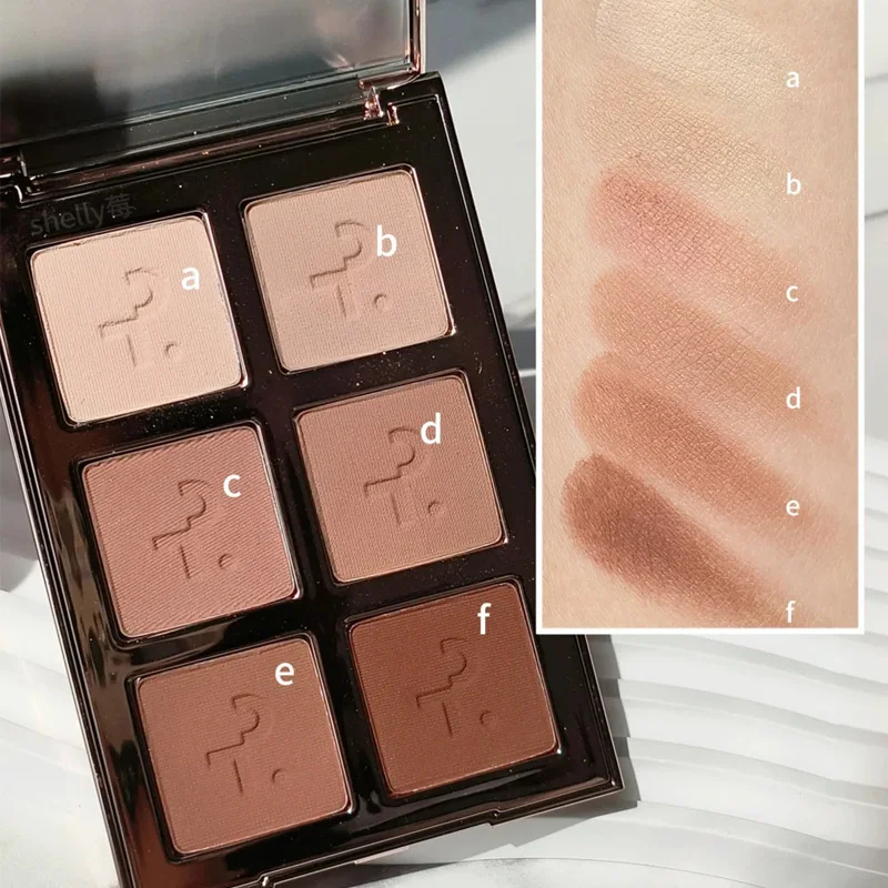 Patrick-Ta Beauty 6-color Eye Shadow Plate 3 Color Codes Light Medium Deep Fine Powder Texture Essential for Daily Light Makeup