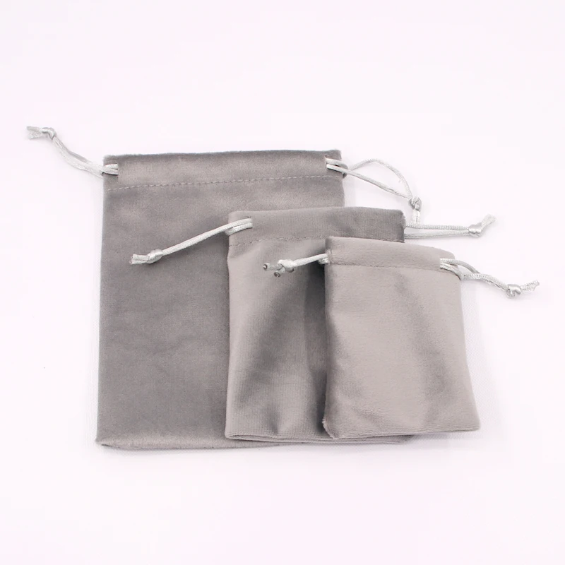 5Pcs/Lot 7x9 9x12 12x15cm Soft Velvet Bags Small Bracelets Jewelry Packaging Bags Drawstrings Gift Bag Pouches Can Custom