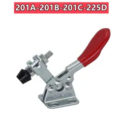2Pcs Toggle Clamp 201A/201B/201C/225D Heavy Duty Horizontal Quick Release Toggle Clamps Set Clamps Woodworking Hand Clip Tool