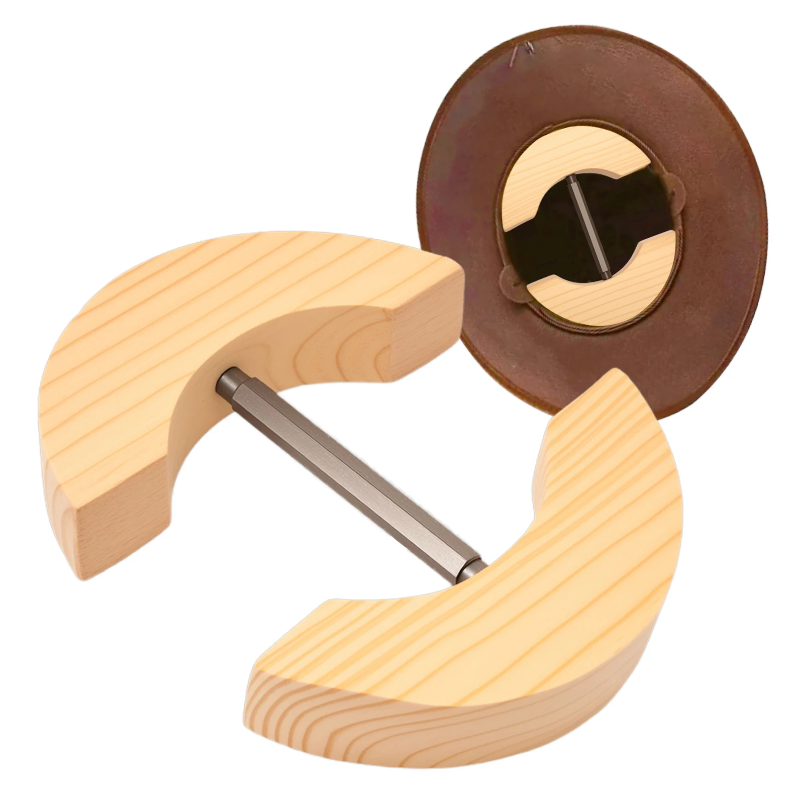 Repacego Adjustable Wooden Hat Stretcher Cap Shape Maintainer Premium Fedora Hat Rack for Storage Cowboy Baseball Hat Holders