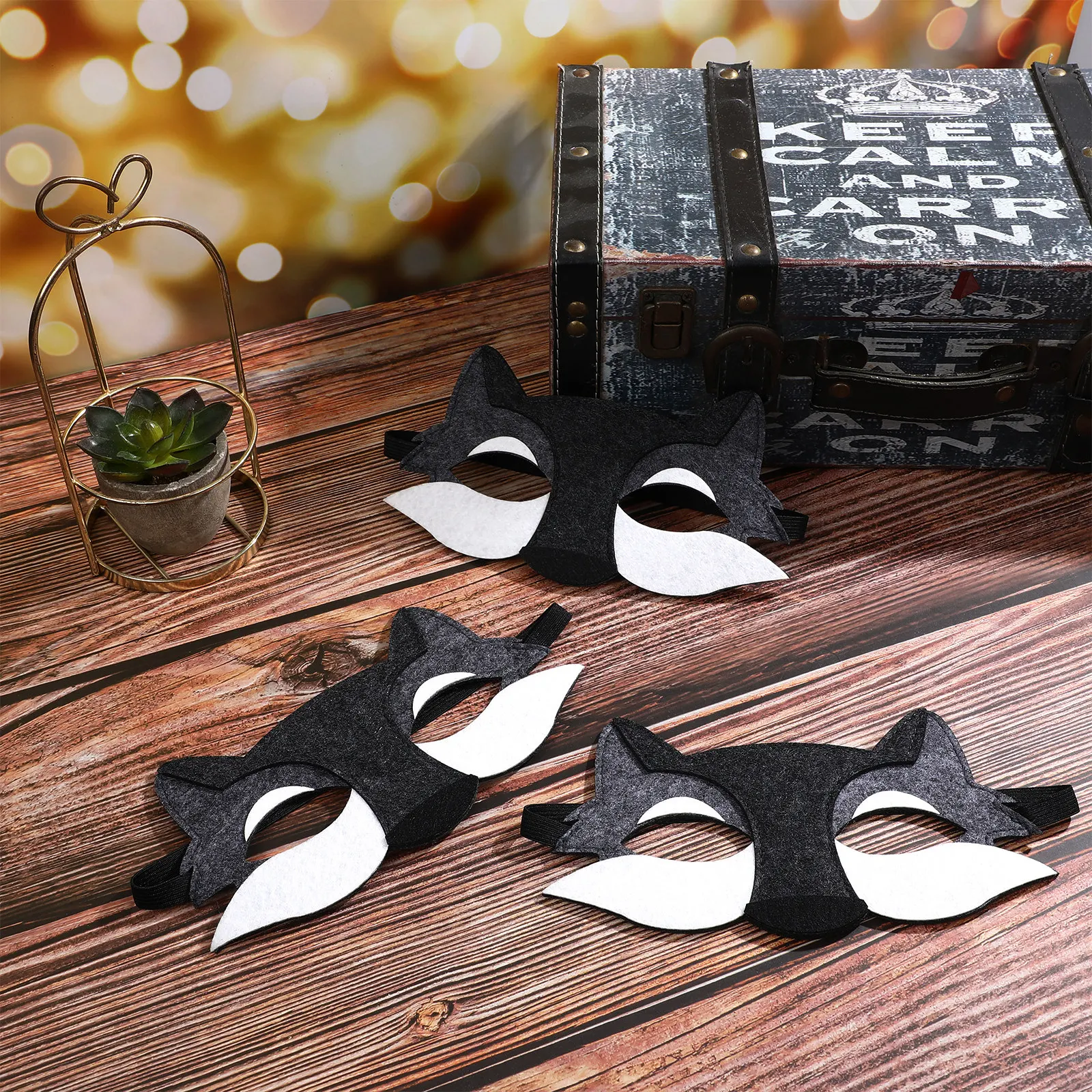 

20 шт. масок-полумасок волка для косплея, Хэллоуина, маскарада, легкие и удобные фетровые маски животных для мальчиков и девочек