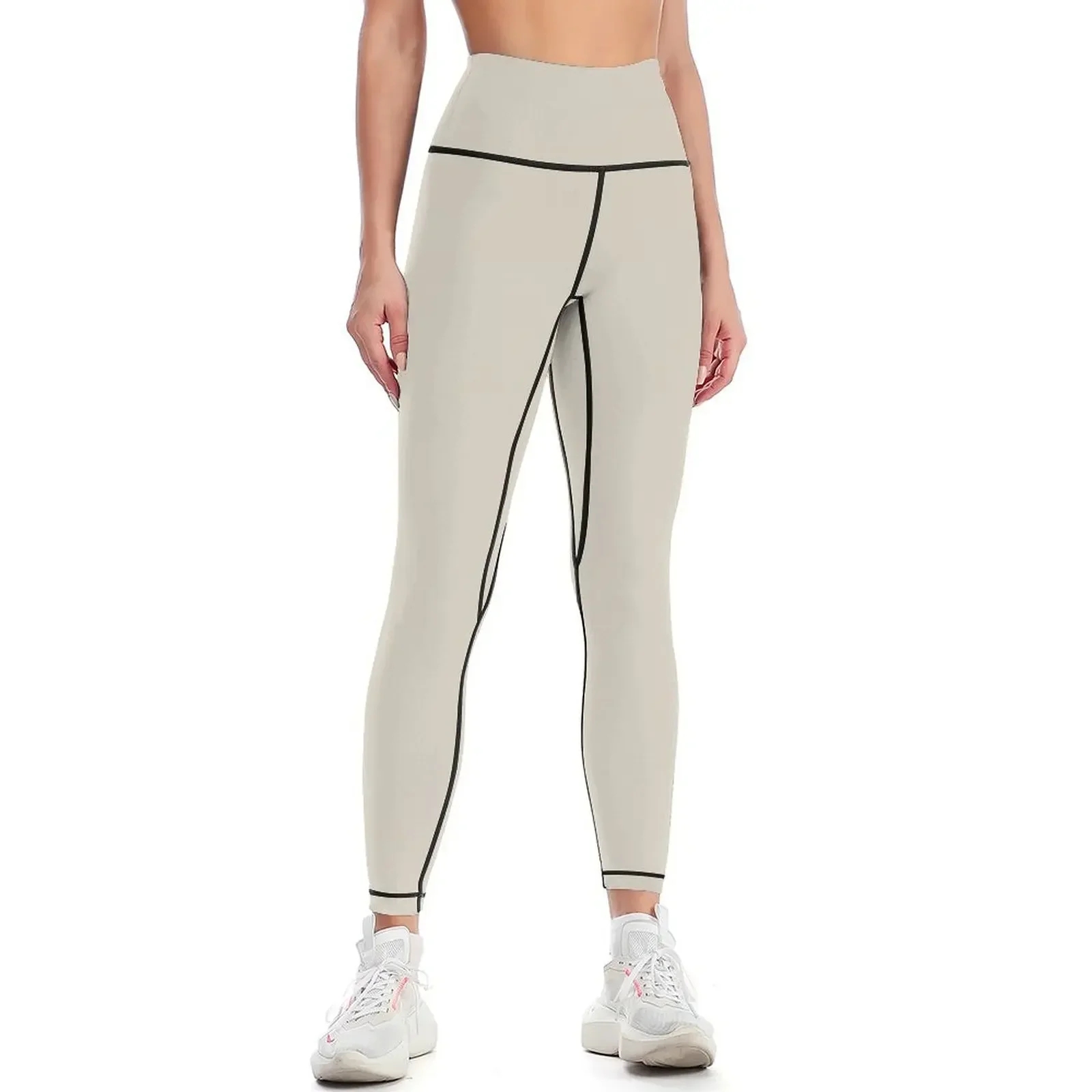 

Earth tone soft beige Leggings Women's high waist sport pants Training pants Golf wear Womens Leggings