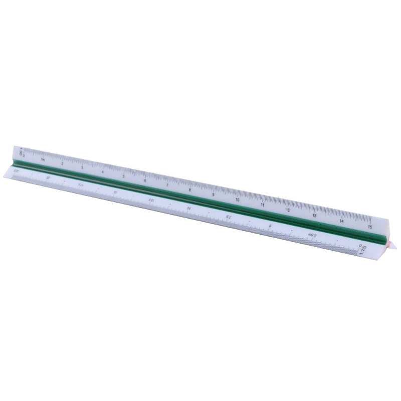 12Inch Triangular Engineer Scale Ruler, Metric Scale 1:20, 1:25, 1:50, 1:75, 1:100, 1:125 for Engineering Drafting