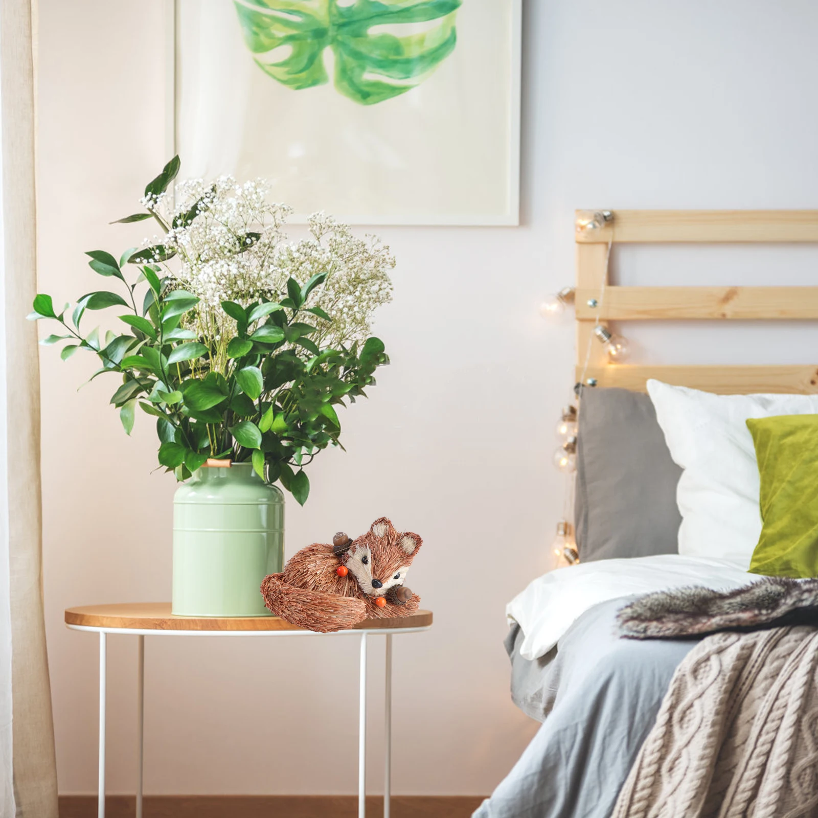 

Straw Woven Ornaments Home Decor Animal Figurines Animals Office Natural