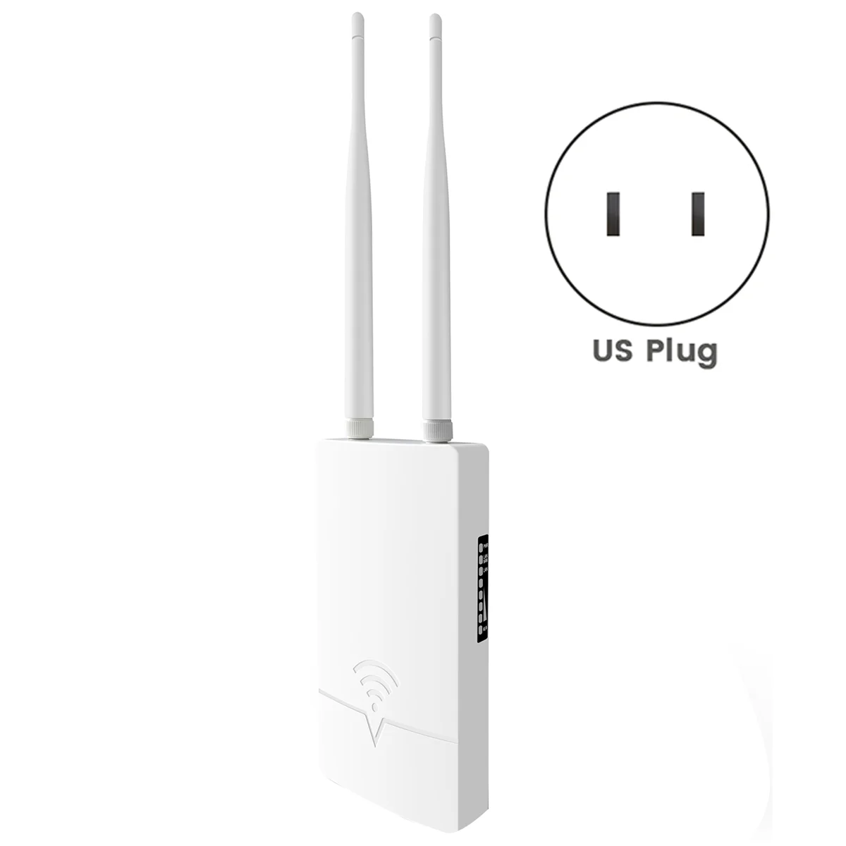 2.4G/5G Wireless WiFi AP Router 1200Mbps with 2X5DBi Antenna Support PoE and DC Power Supply for Outdoor Monitor US Plug