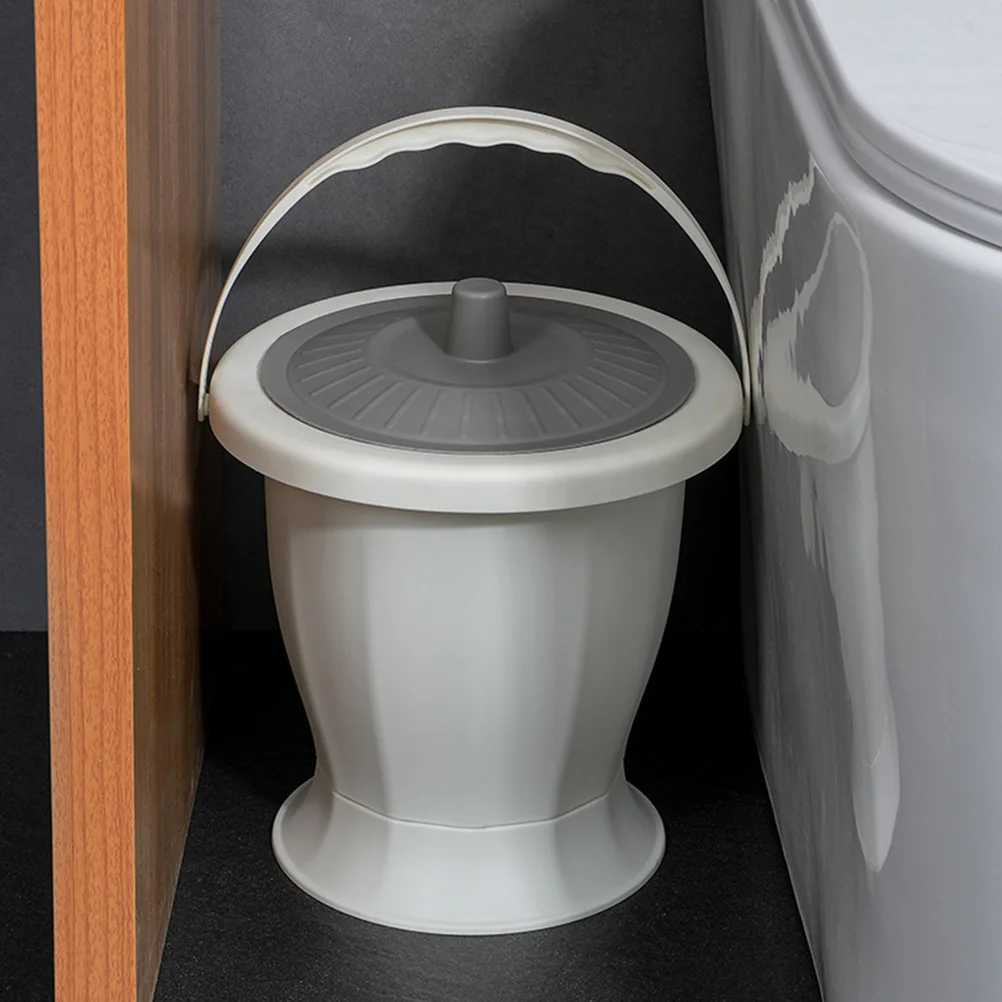 

Adult Urine Pot Portable Plastic Chamber Pot With Lid For Home Travel Bedside Use Elderly Kids Pregnant Women Household Spittoon