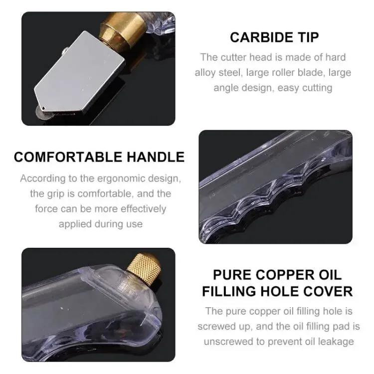 Professional Pistol Type Glass Cutter Ceramic Tile Cutting Tool Lubricated Glass Cutter Cemented Carbide Diamond Cutting Tool