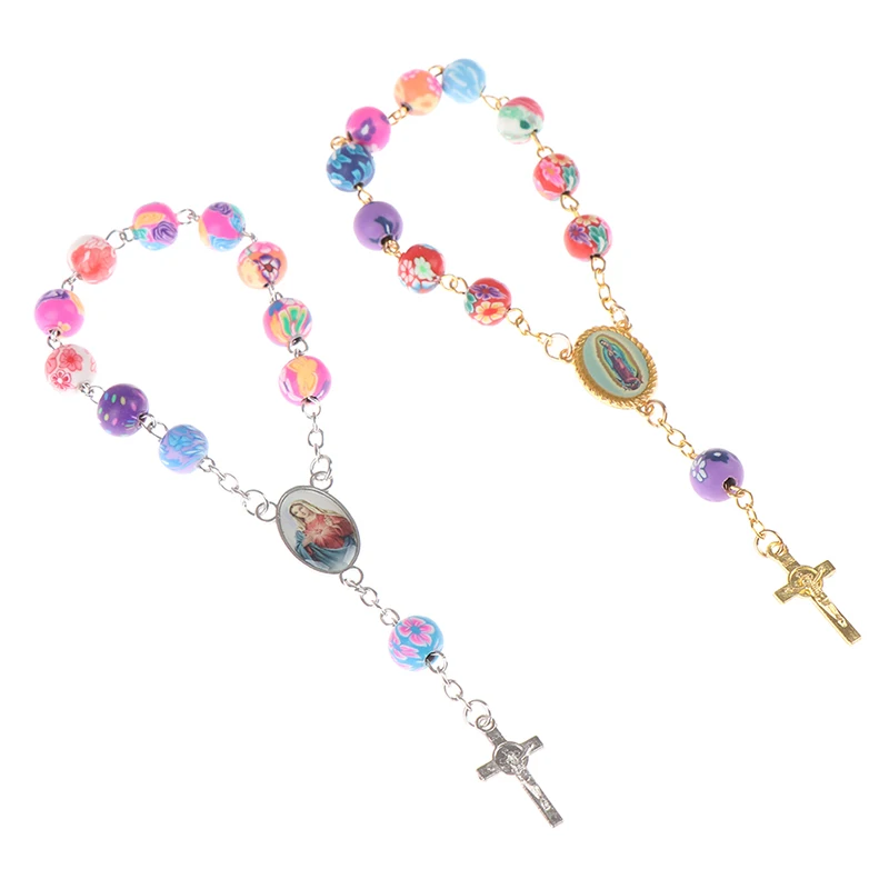 Rosary Bead Bracelet Catholic Pendant Virgin Mary Christian Religious Jewelry Christian Catholic Religious Jewelry Gift Chime