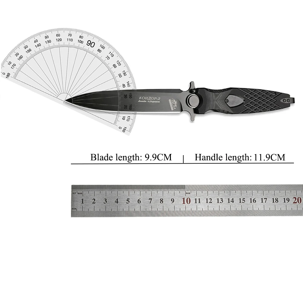 Russian HOKC Rocket Pocket Knife G10 Handle Survival Self Defense Folding Knife D2 Blade Hunting EDC Jackknife Rescue Tools