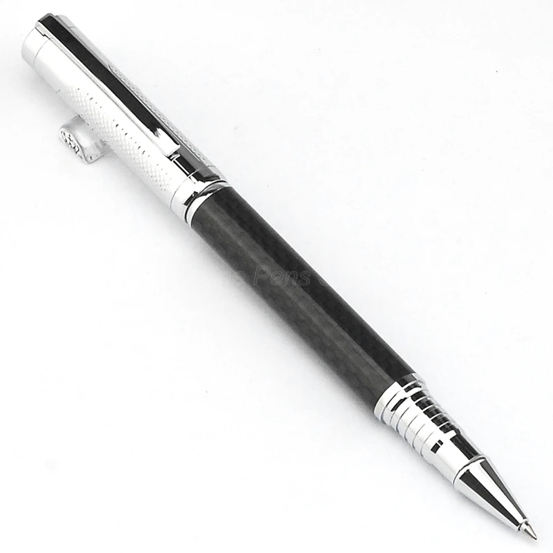 Fuliwen Carbon Fiber Exquisite Roller Ball Pen , Elegant Black Color High Quality For Business Writing Gift Pen