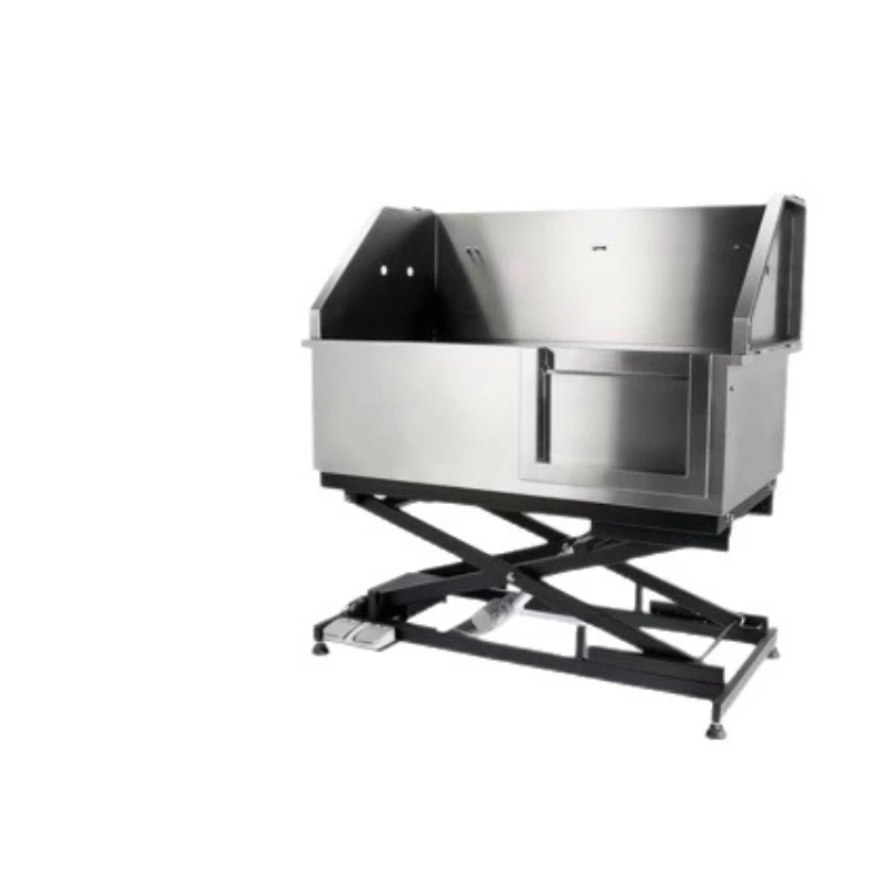 

304 stainless steel dog wash pool pet enlarged and deepened sink anti-splash water plus high plate pet hospital same spa bath