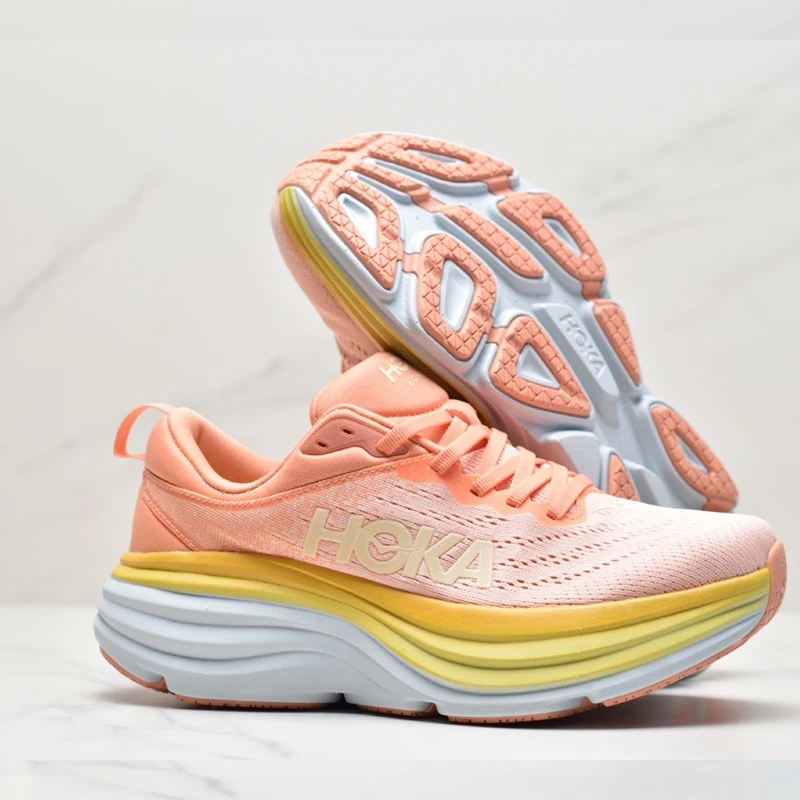 Hoka One Bondi 8 남녀공용 로드 러닝화, 가벼운 통기성 테니스 신발, 아웃도어 스니커즈