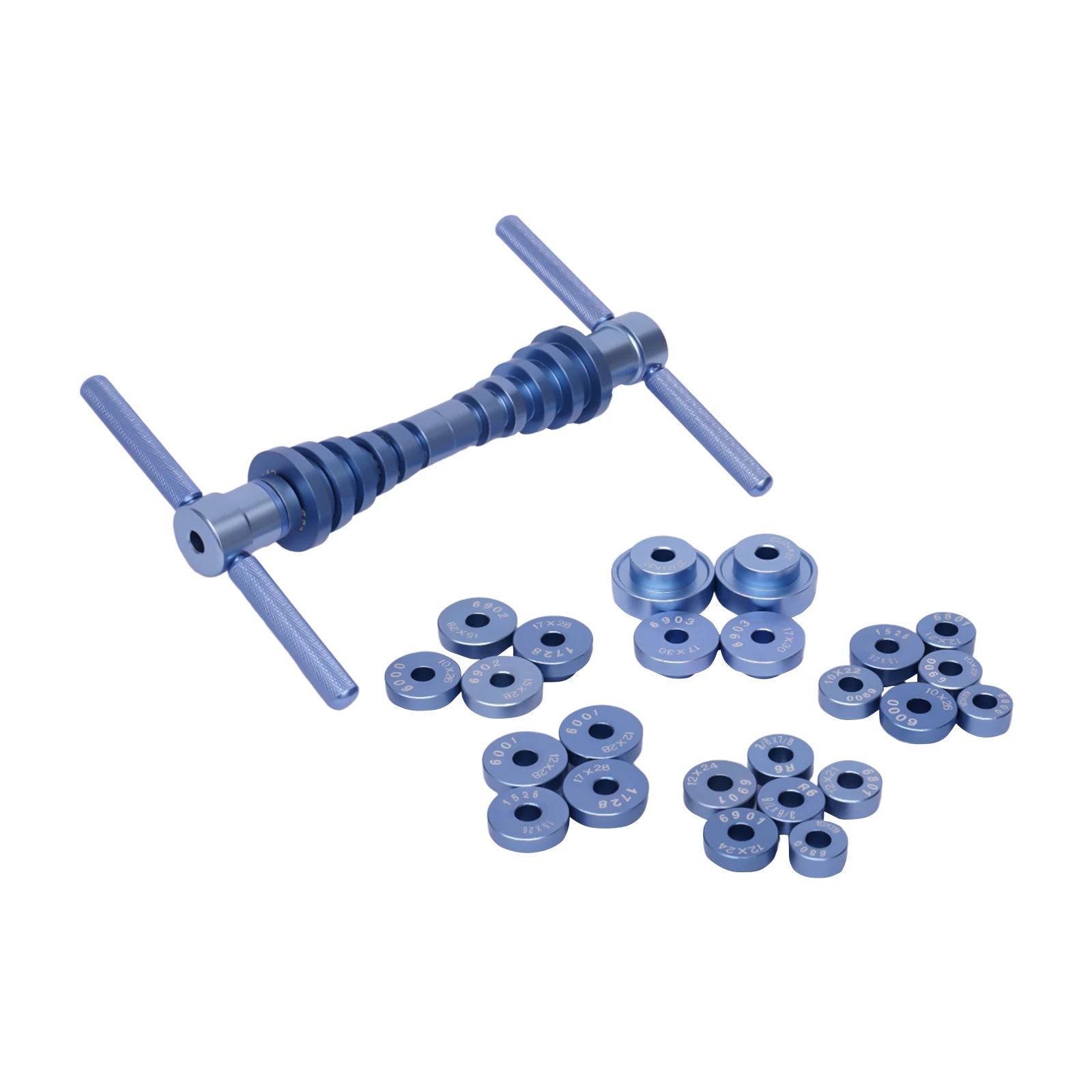 Set di presse per cuscinetti per biciclette, strumento di pressatura per cuscinetti, strumento di installazione per cuscinetti per biciclette con protezione in spugna e bordi lisci