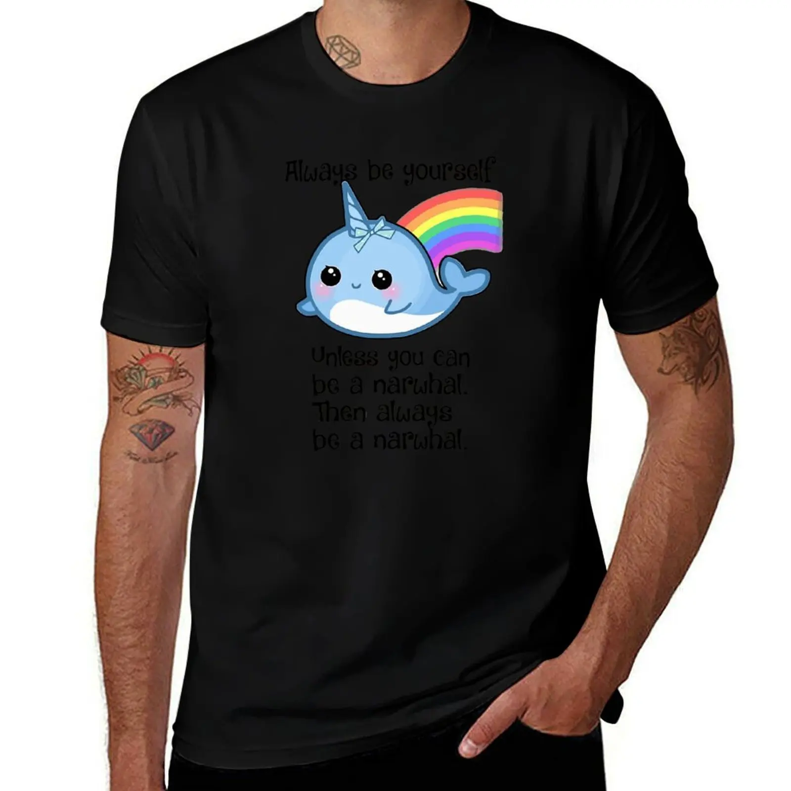 The Always Be A Narwhal T-Shirt Casual Trendy Streetwear Tee Shirt T-Shirt