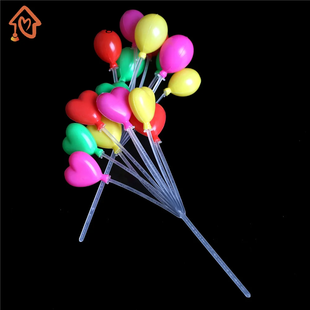 1Pcs Miniature Multicolor Balloon String Toys 1:12 Dollhouse Living Room Plastic Round Heart-shaped Balloon Decoration