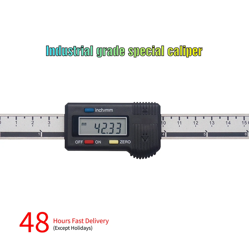 High Precision Digital Caliper 4CR13 Stainless Steel Horizontal Vertical Digital Display Ruler Measuring Range 100 200 300 400mm