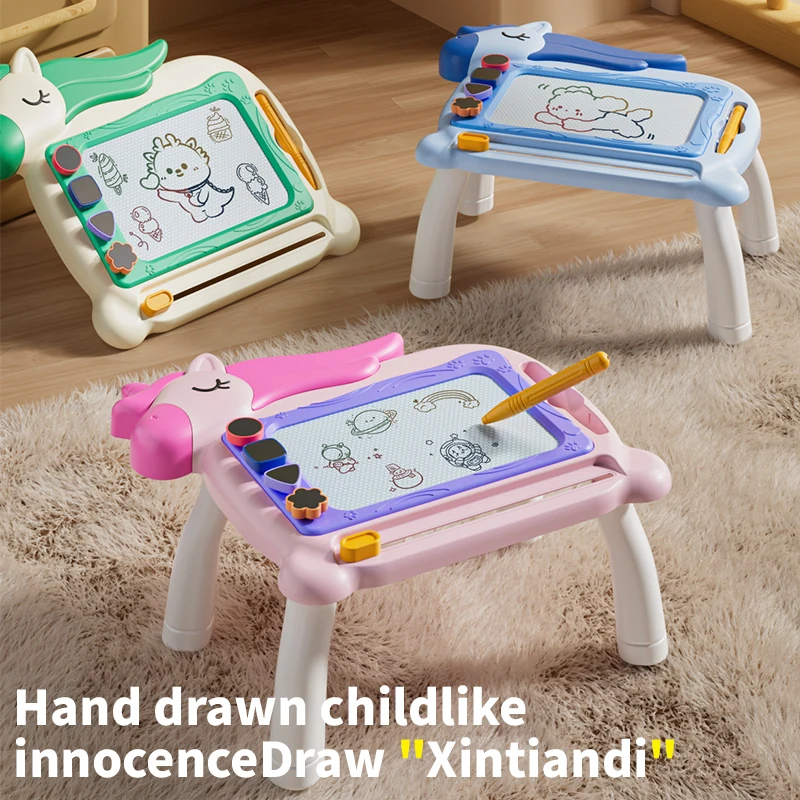 Kids Art Easel - Children Magnetic Drawing Board Baby Color